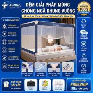 Giải Pháp Mùng Chống Ngã Khung Vuông, Chống Muỗi, Đảm Bảo An Toàn Giường Ngủ, Không Khoan Tường.