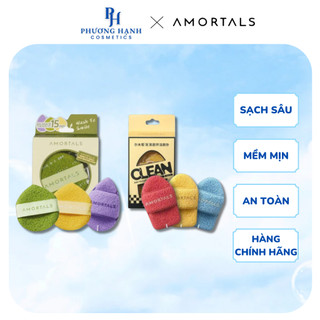 Mút Rửa Mặt AMORTALS Hình Giọt Nước Làm Sạch Da Mặt Chuyên Sâu - Hàng Công Ty