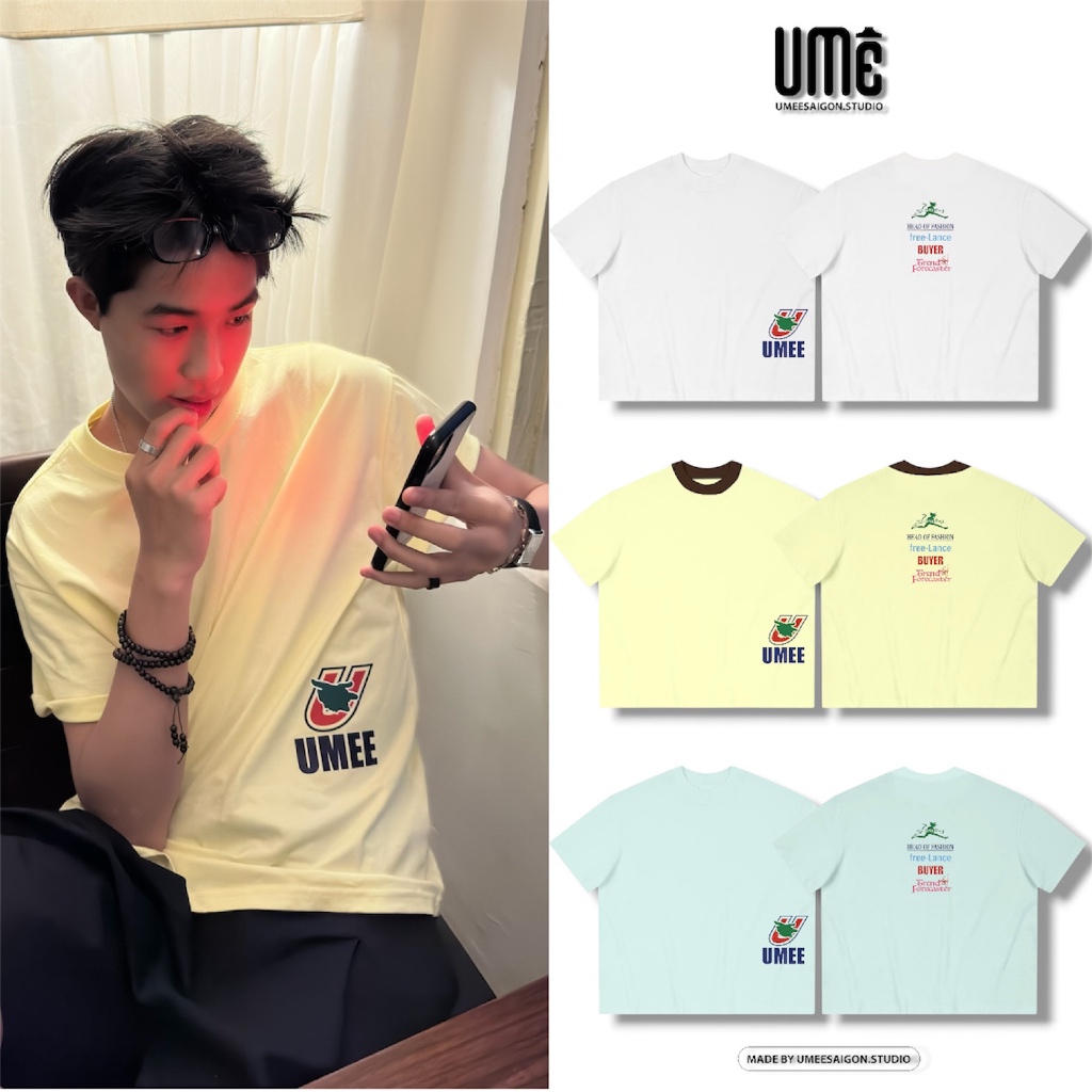 [MỞ BÁN] UMESAIGON Áo Thun Form Boxy Tay Ngắn Cotton Cổ Tròn Nam Nữ "UMEE BUYER"