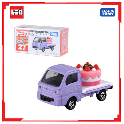 Xe mô hình TOMICA No.27-14 SUBARU SAMBAR CAKE TRUCK [quà tặng sinh nhật] 228431 Fullbox Chính Hãng Takara Tomy -Victoys