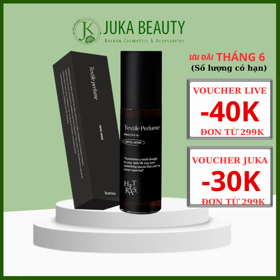 Xịt thơm quần áo Hetras Textile Perfume 80ml