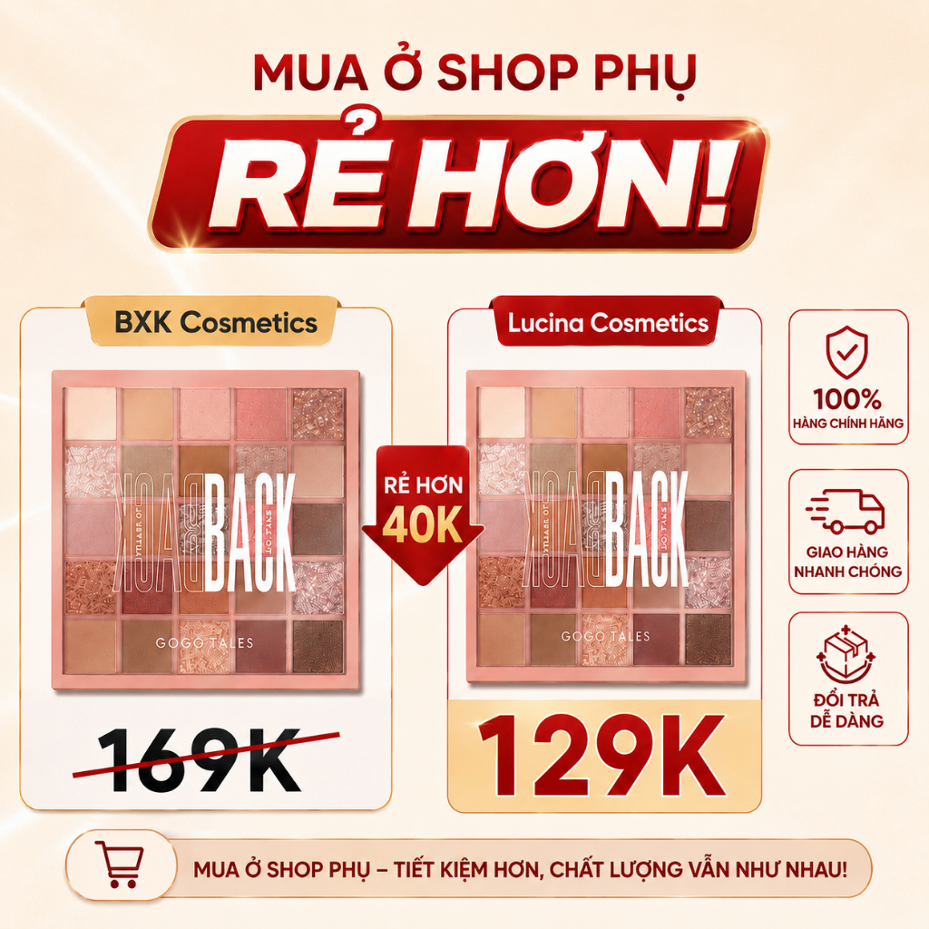 [ LUCINA COSMETICS RẺ HƠN] Bảng Phấn Mắt GOGO TALES Bảng Mắt 25 Ô Make Up Cá Nhân Chuyên Nghiệp Bền Màu Lâu Trôi