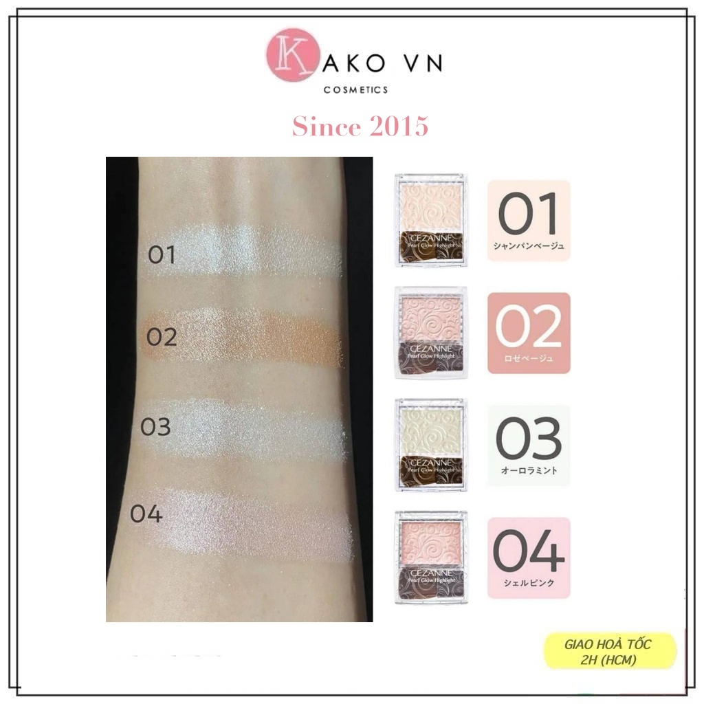 Phấn bắt sáng Cezanne Pearl Glow Highlight