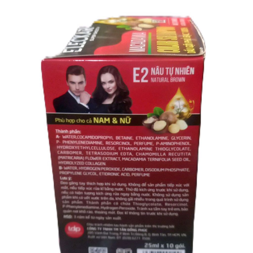 DẦU GỘI PHỦ BẠC  ELECKAR. màu nâu tự nhiên