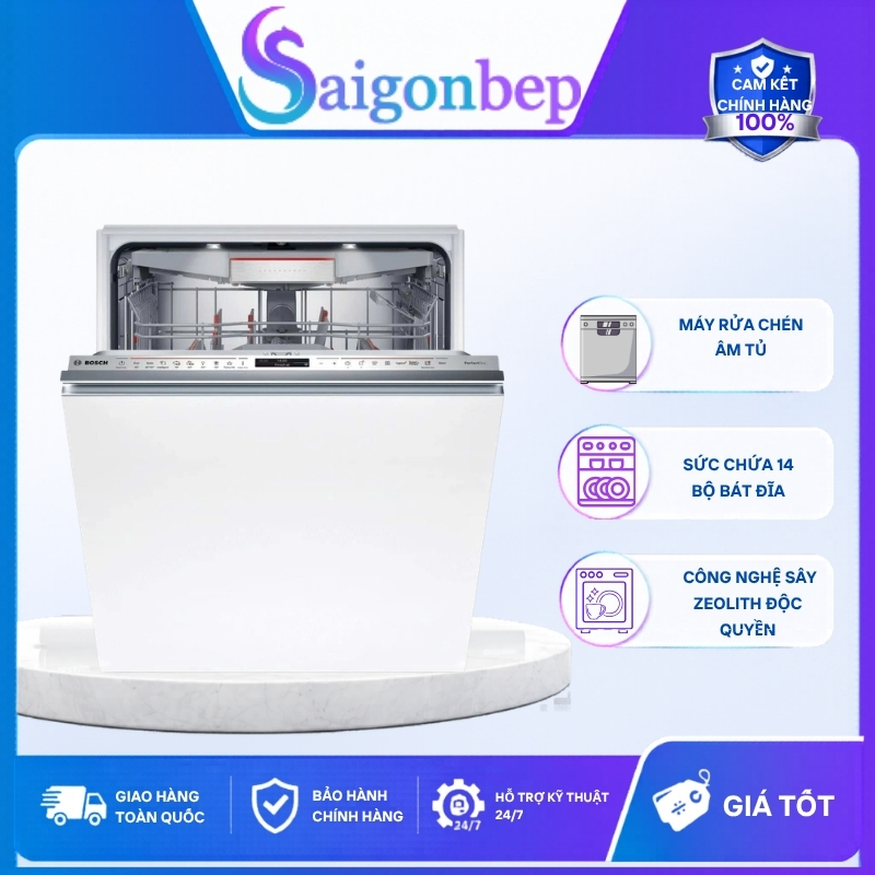 Máy rửa chén Bosch Series 8 Âm toàn phần SMV8YCX02E
