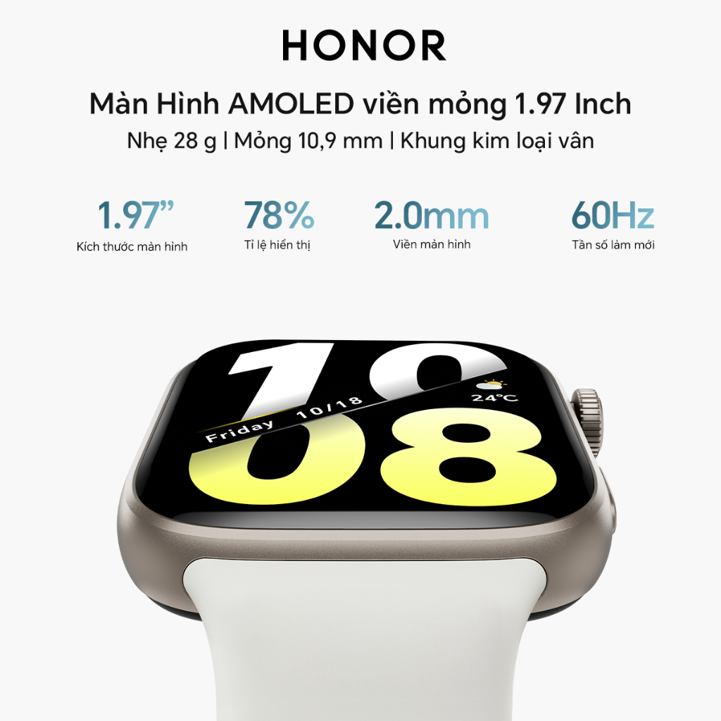 Đồng Hồ Thông Minh Honor Watch X5i | Màn Hình AMOLED 1.97" | Pin Lên Đến 21 Ngày | Bảo Hành 12 Tháng | BigBuy360 - bigbuy360.vn