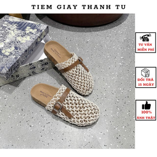 26333 Dép sục lưới nữ thời trang, dép lê nữ dáng sục êm chân phong cách Hàn Quốc
