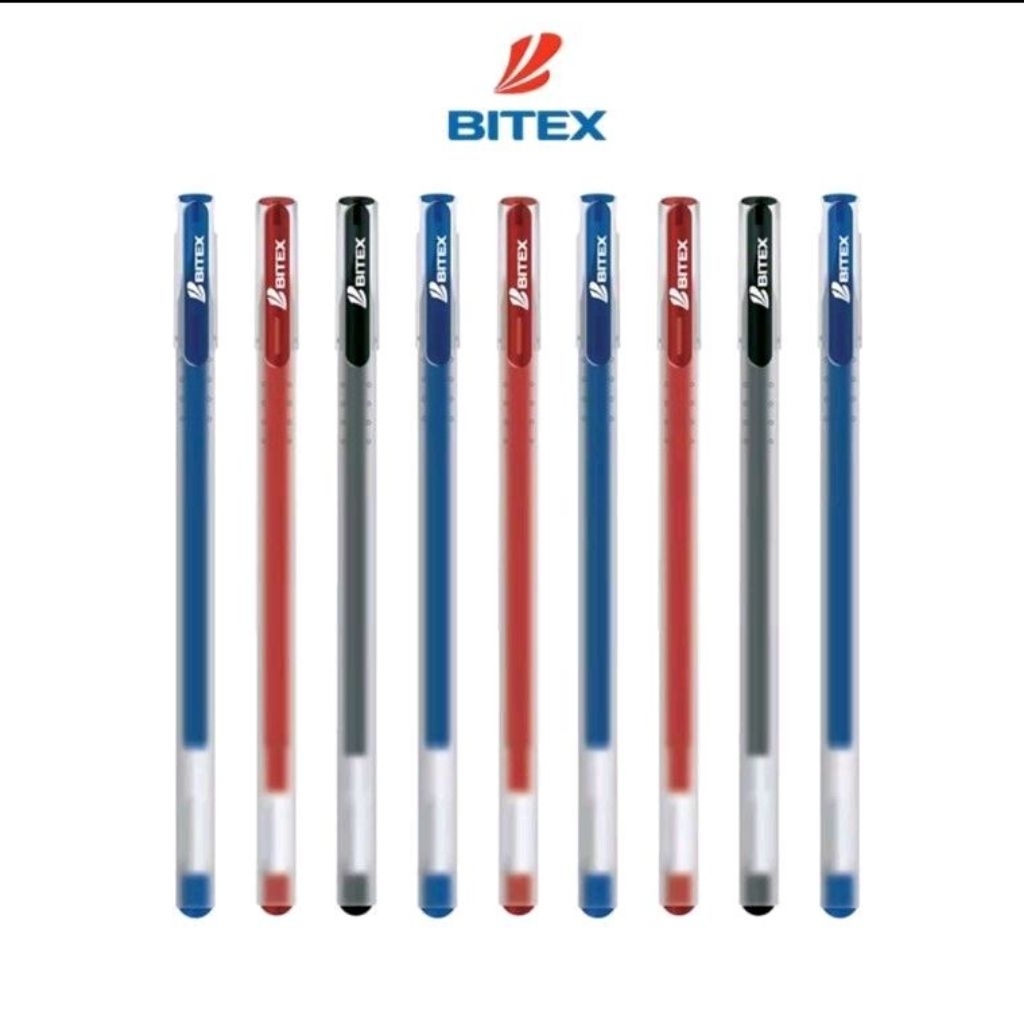 [ COMBO 5 BÚT ] Bút Gel G04 Đỏ-Xanh-Đen _ BITEX ( 20/h ) Nhà Sách Huy Nam - Đồng Xoài BP