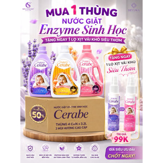 [MUA 1 THÙNG 4 CAN TẶNG 1 XỊT VẢI KHÔ] Nước giặt enzyme sinh học Cerabe can 3 lít 2