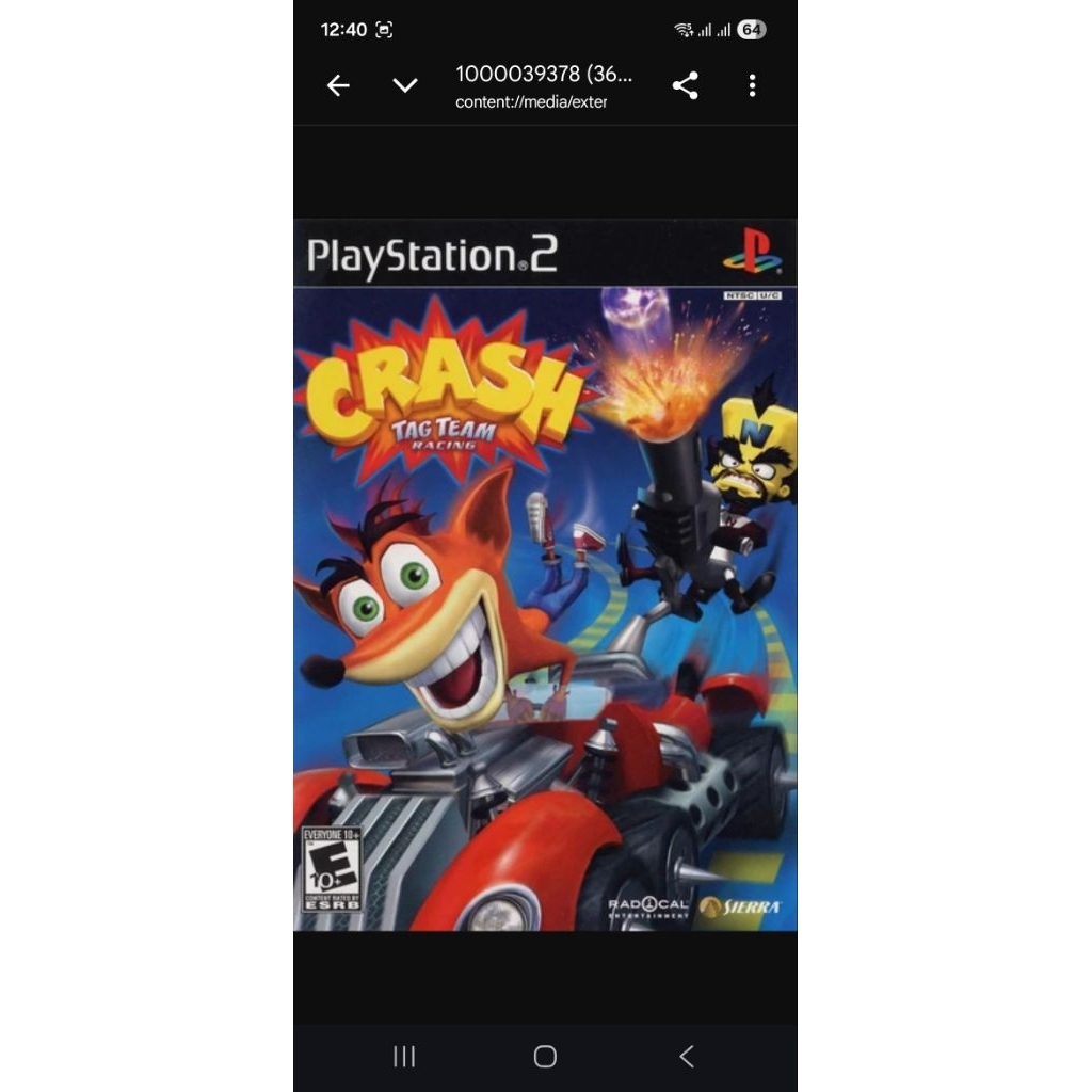 đĩa game ps2 crash tag team racing