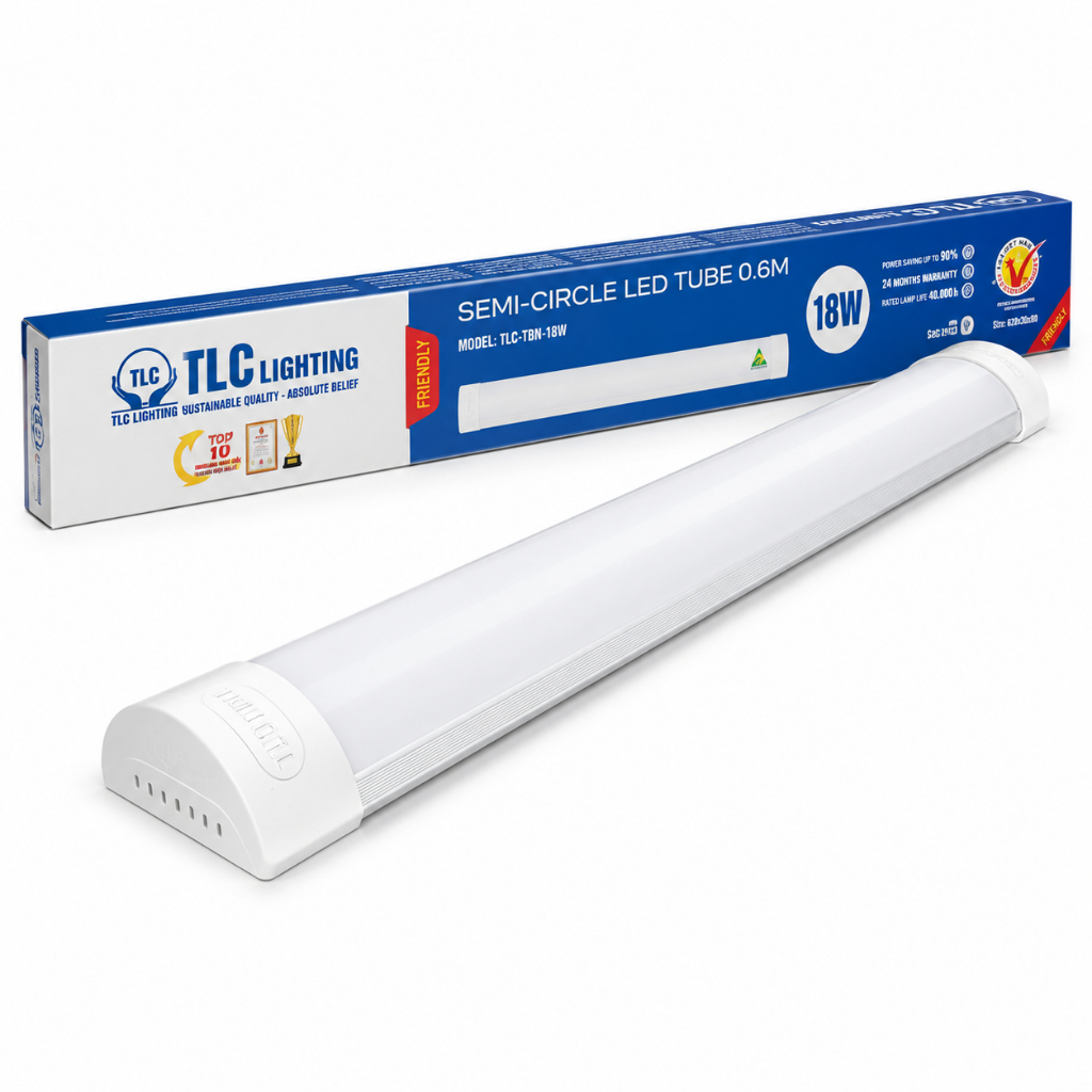 Đèn Tuýp LED TLC Bán Nguyệt 18W 36W 42W 0.6m 1,2m Tiết Kiệm Điện Năng 40000h