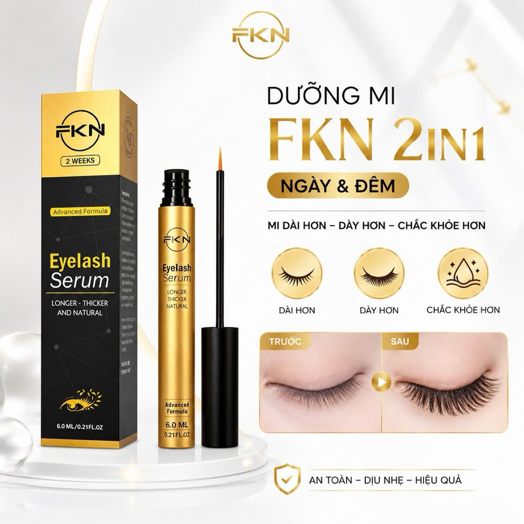 Dưỡng mi FKN 2026 - Mi dài cực đỉnh, không thâm mắt