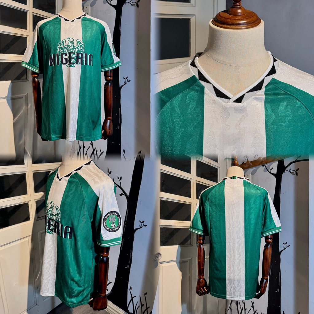 Áo bóng đá retro Nigeria 1996 ( Sân nhà ) - Vải cotton polyester nhập khẩu cao cấp