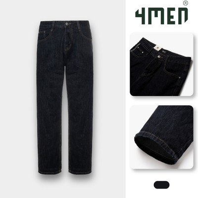 Quần Jean 4MEN Phối Dây Sọc 2 Bên Sườn Form Straight QJ127 Phong Cách Trẻ Trung, Năng Động