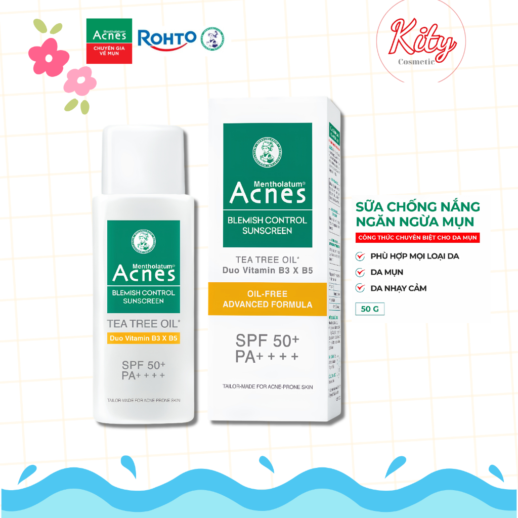 Kem chống nắng cho da dầu mụn Acnes Blemish Control Sunscreen 50g
