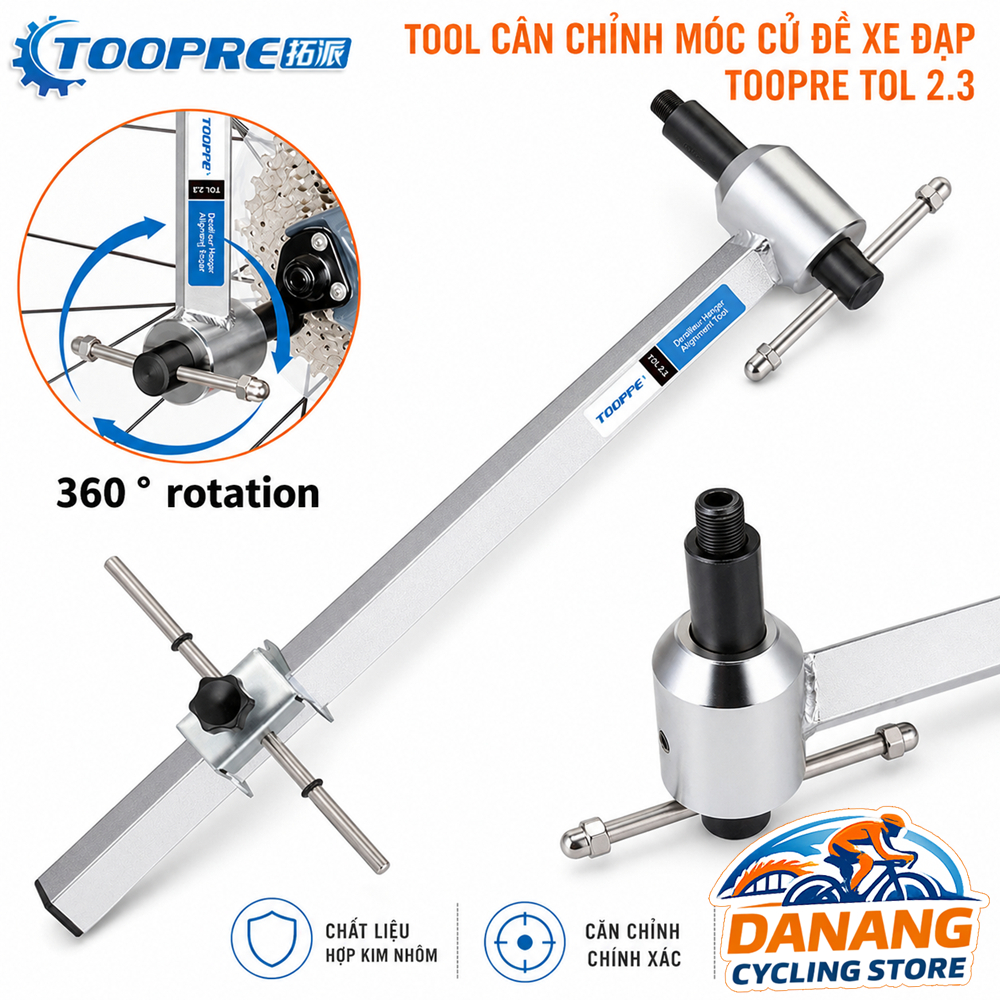 Dụng Cụ Tool Cân Chỉnh Móc Củ Đề Sau Xe Đạp TOOPRE TOL 2.3 – Màu Bạc – Derailleur Hanger Align