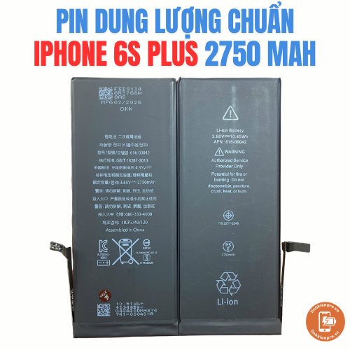 Pin thay thế cho ip 6S PLUS (6SP) dung lượng 2750 mAh - Bảo hành 12 tháng
