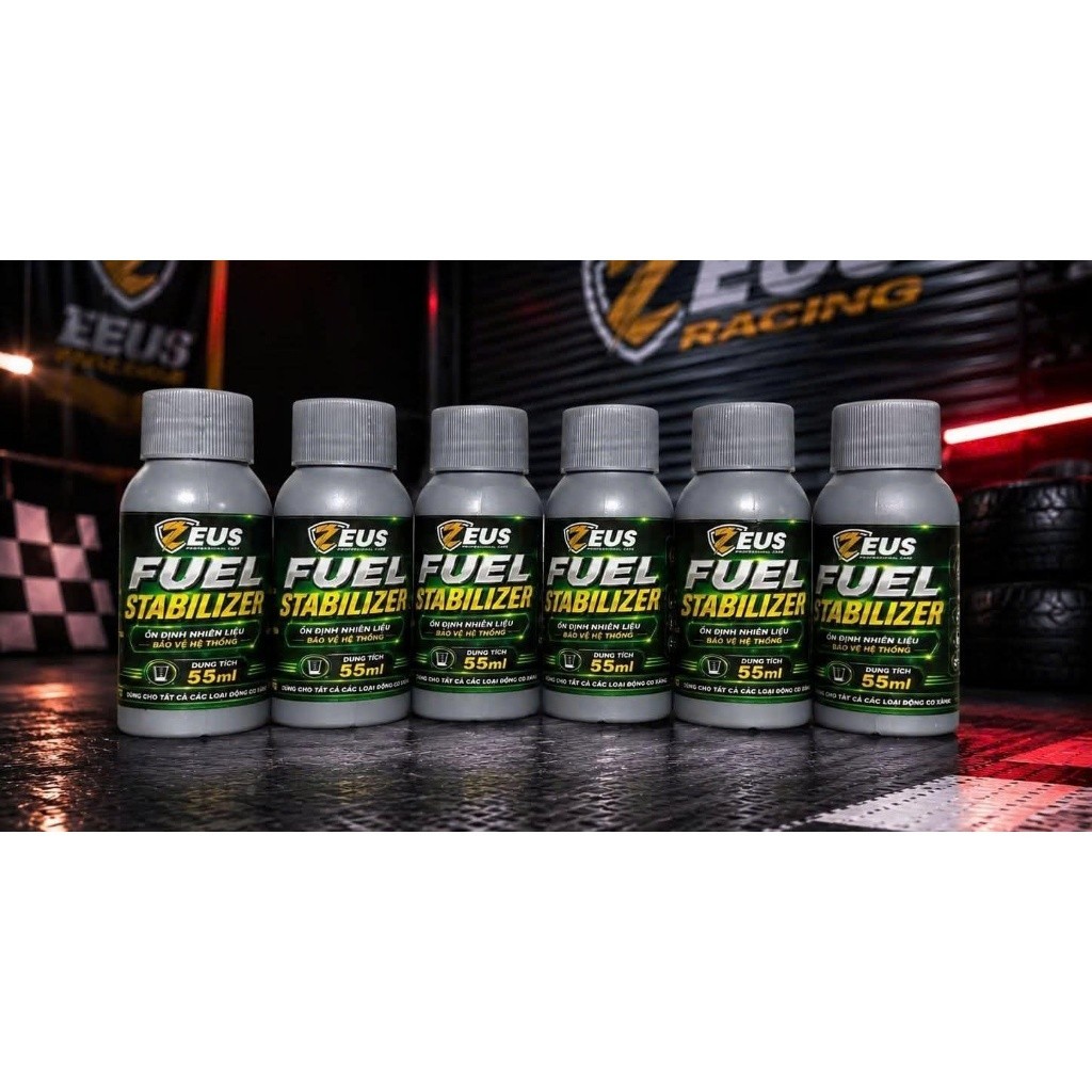 Phụ Gia Ổn Định Zeus Fuel Stabilizer 55ml Cho E5 E10, Bảo Vệ Hệ Thống Nhiên Liệu Xe Máy Ô Tô