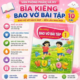 (Túi 10 Cái) Bìa Bao Sách Bài Tập Khổ 24.3cm Bình Tân Loại In Hình Nai