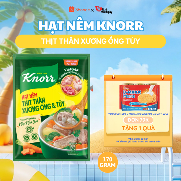 KNORR Hạt Nêm Từ Thịt Gói 170g