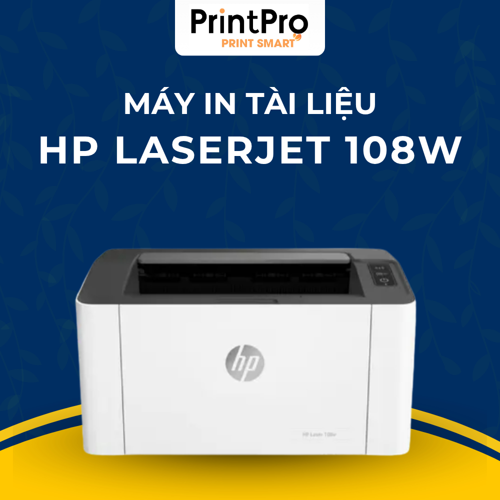 Máy in gia đình HP LaserJet 108W (4ZB80A) - Hàng chính hãng - Kết nối wifi - Tốc độ in 20 ppm