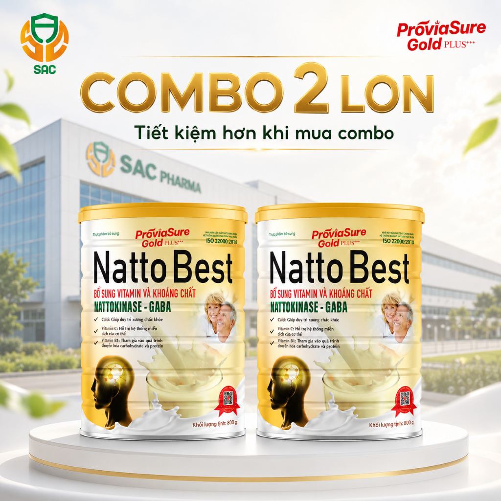 [Combo 2 Lon] Sữa Bột Natto Best Bổ Não Cải Thiện Sức Đề Kháng, Phòng Ngừa Đau Nhức Đầu Tê Bì