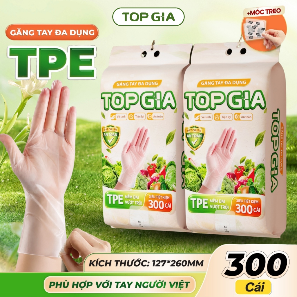 Găng Tay Đa Dụng TPE Top Gia, Bịch Rút Treo Tường Tiện Lợi