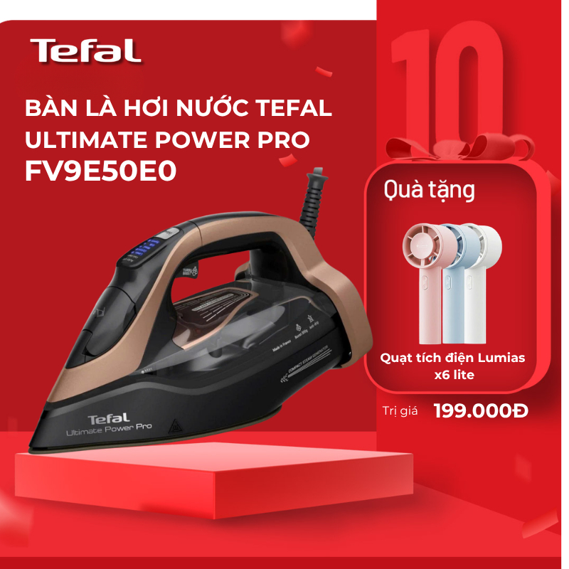 Bàn ủi hơi nước Tefal Ultimate Power Pro FV9E50E0 3200W - Bảo Hành Chính Hãng 2 Năm