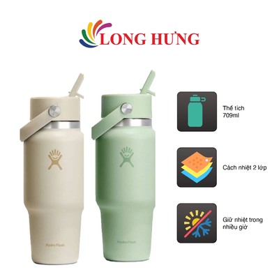 Bình giữ nhiệt Hydro Flask Wide Flex Straw Bottle Cap 24 OZ/709ml  - Hàng chính hãng
