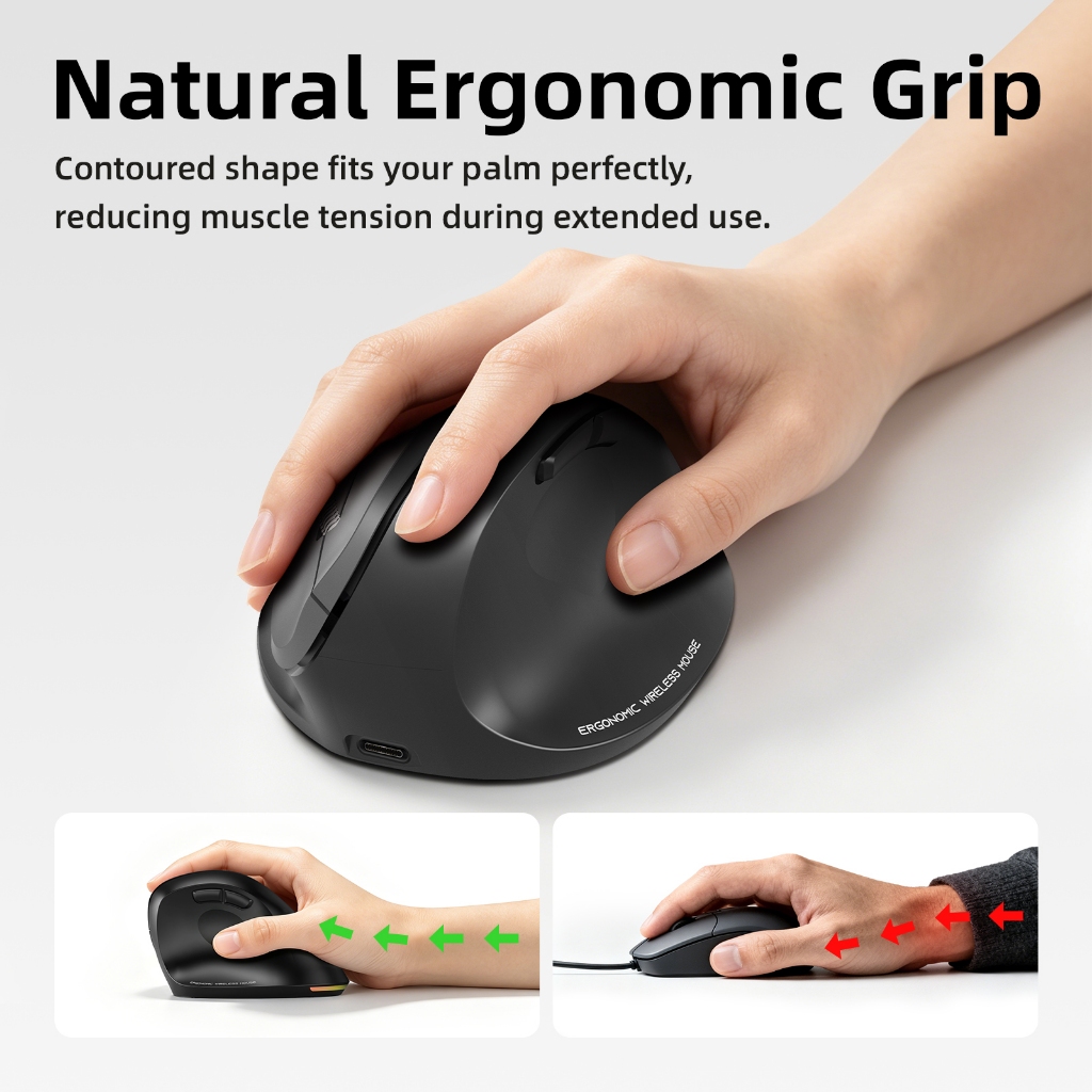 Chuột Không Dây GOOJODOQ 2 Chế Độ 2.4G+BT5.0, Cảm Biến 4000 DPI, Nút Êm Chuẩn Văn Phòng & Gaming | BigBuy360 - bigbuy360.vn