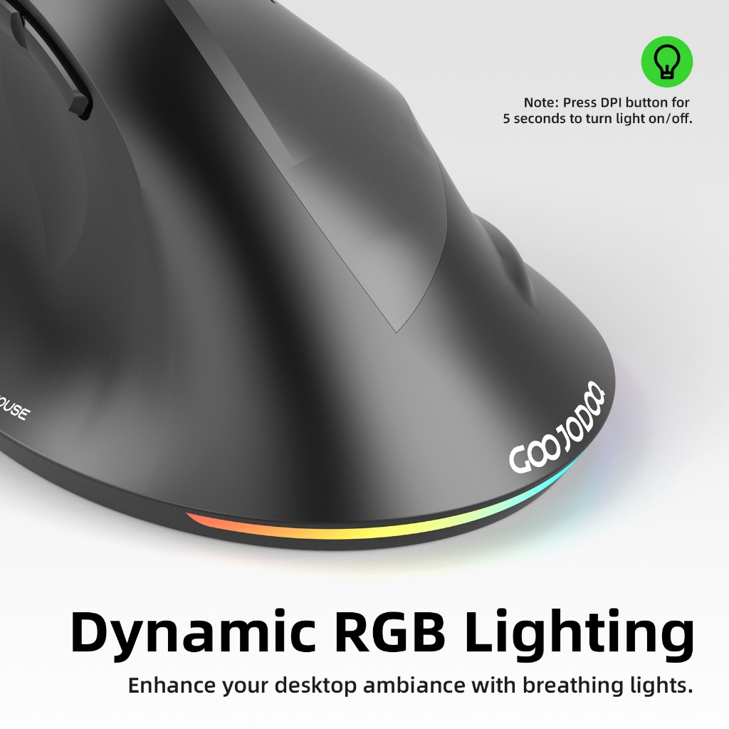 Chuột Không Dây GOOJODOQ 2 Chế Độ 2.4G+BT5.0, Cảm Biến 4000 DPI, Nút Êm Chuẩn Văn Phòng & Gaming | BigBuy360 - bigbuy360.vn