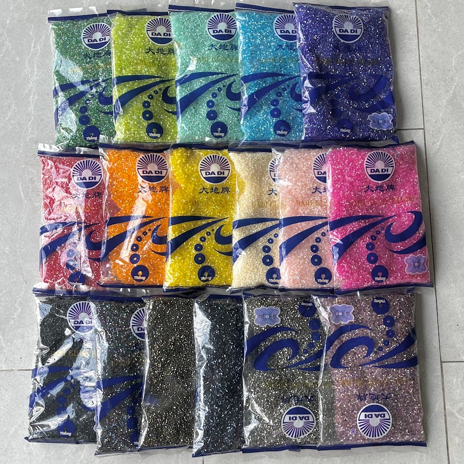 Gói ~450g hạt cườm gãy DADI - Hạt cườm đính áo, kết cườm, làm đồ handmade, diy