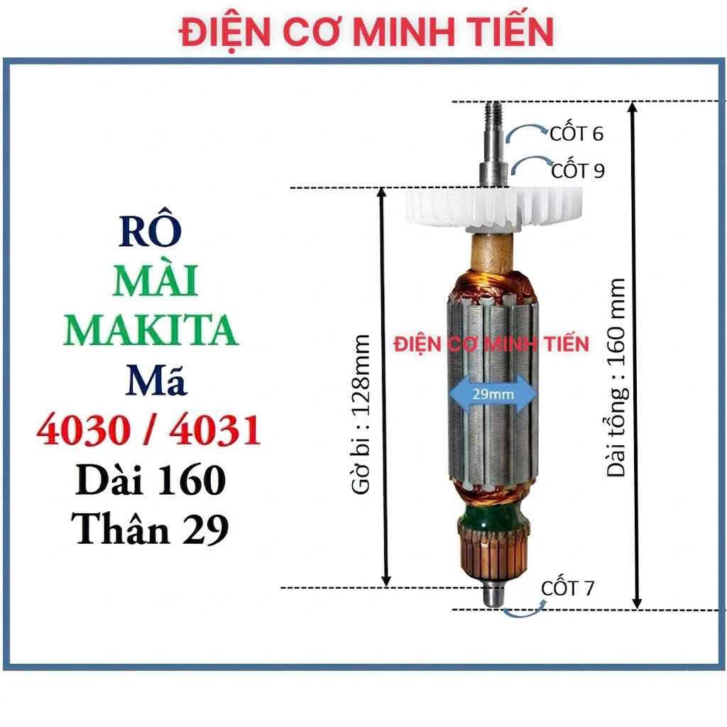 4030 - RÔ MÀI MAKITA MÃ 4030  4031, RUỘT MÀI GÓC MÃ 4030 - 4031