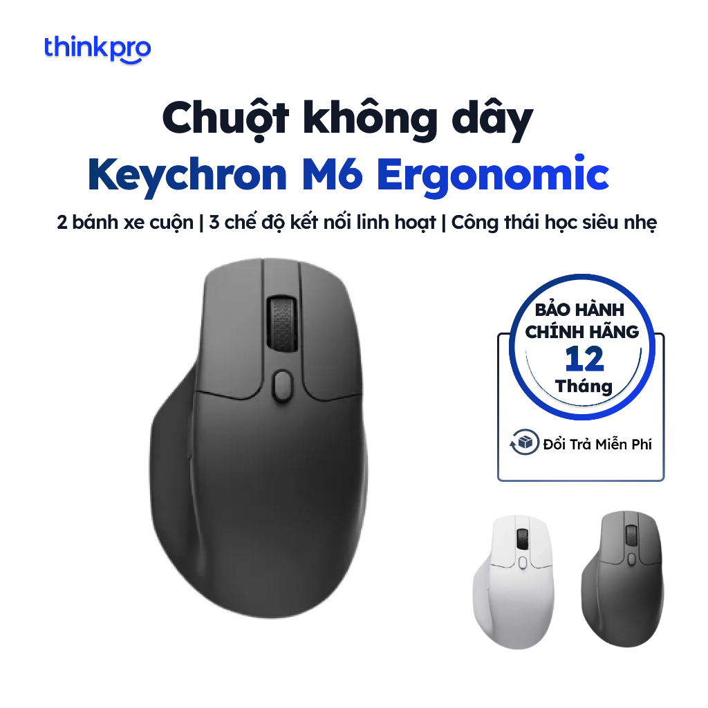 [CHÍNH HÃNG] Chuột không dây công thái học 2.4Ghz KEYCHRON M6 Ergonomic Wireless dành cho dân văn phòng, lập trình viên | BigBuy360 - bigbuy360.vn