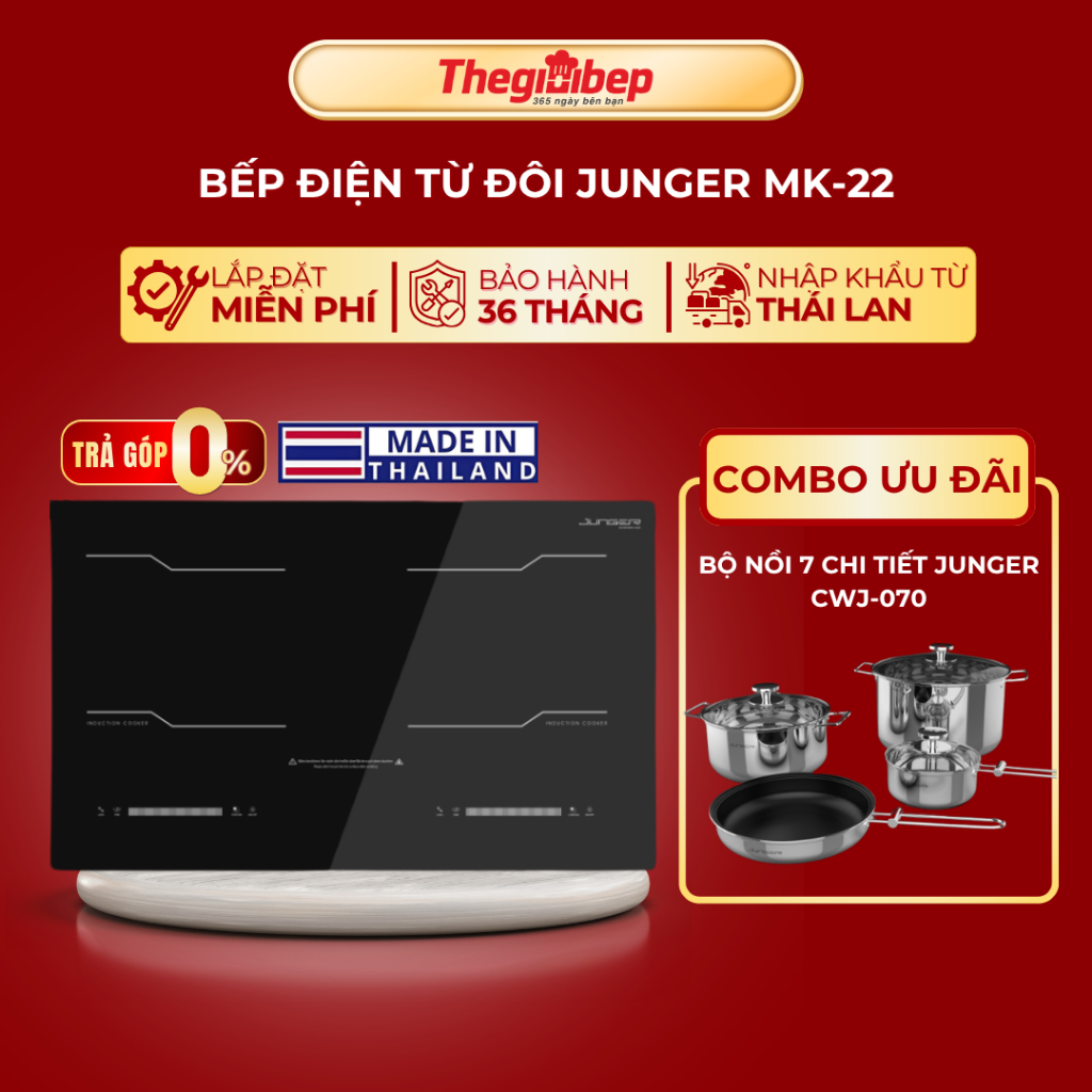 Bếp điện từ đôi Junger MK-22