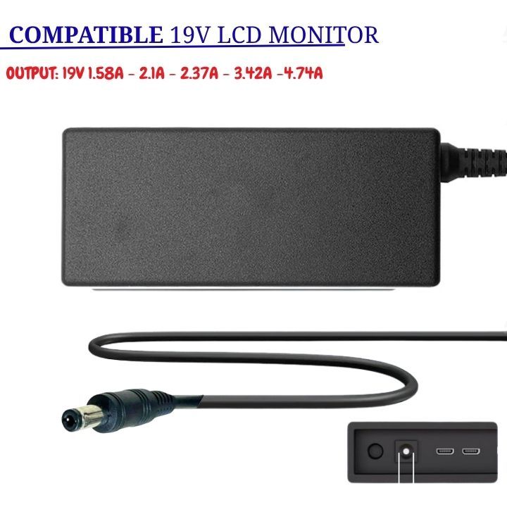 Adapter nguồn Màn hình AOC 27B1H2 19v - bảo hành 12 tháng, nguồn màn AOC 19v 1.3a 1.58a 1.31a