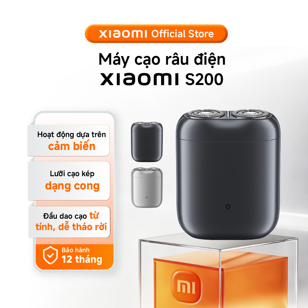 Xiaomi Máy cạo râu Electric Shaver S200｜Hoạt động dựa trên cảm biến｜Lưỡi cạo kép dạng cong｜BH 12 thá