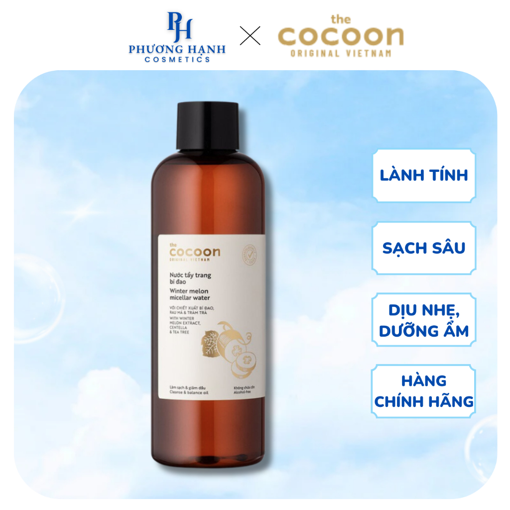 Nước Tẩy Trang Cocoon Bí Đao Lành Tính, Chiết Xuất Thiên Nhiên 500ml