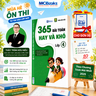 Sách - 365 Bài Toán Hay Và Khó Lớp 4 - Thầy Trần Hữu Hiếu