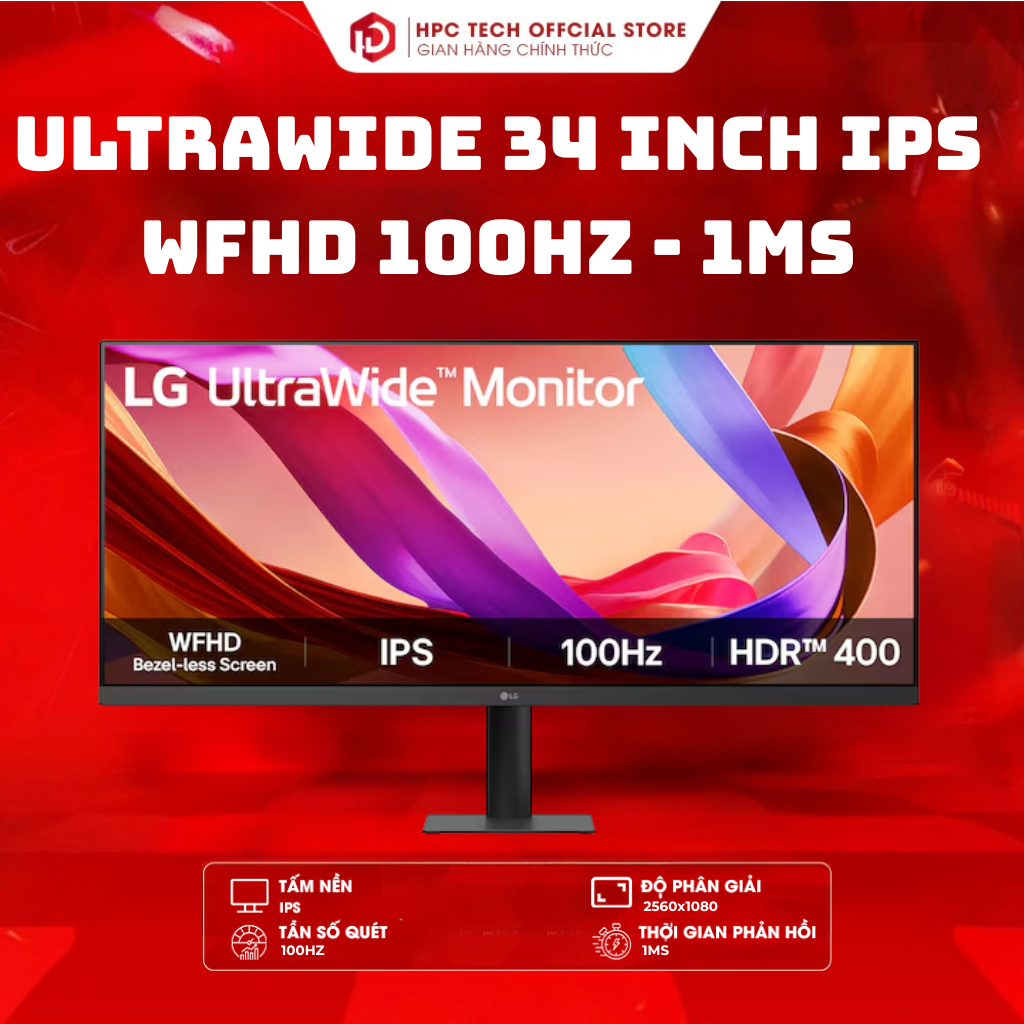 Màn Hình LCD LG UltraWide 34U511A-B 34 inch | IPS | WFHD | 100Hz | 1ms - Hàng Chính Hãng