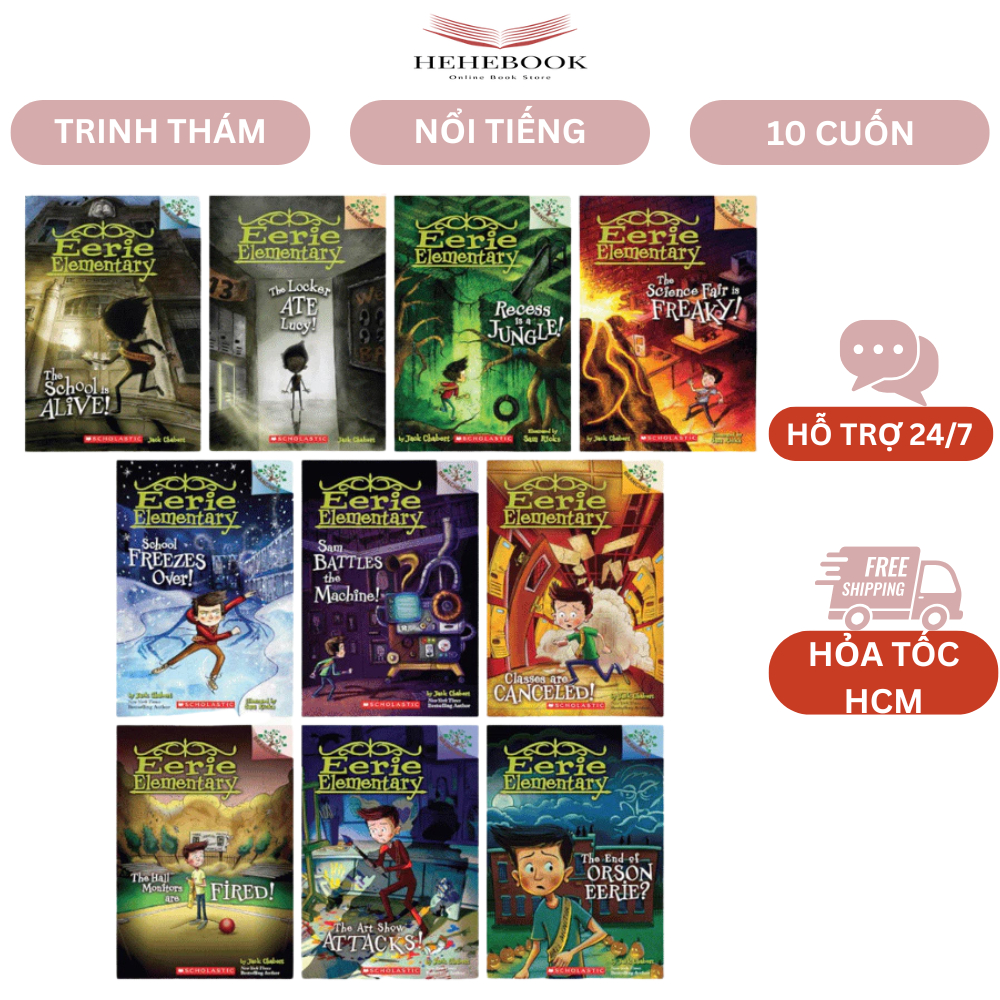 Truyện trinh thám - EERIE ELEMENTARY 10 cuốn Series phiêu lưu – ly kỳ – rùng rợn nhẹ rất phù hợp với