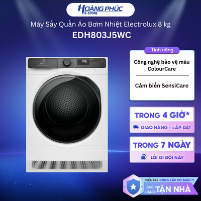 EDH803J5WC | Máy Sấy Bơm Nhiệt Electrolux 8 Kg EDH803J5WC UltimateCare 500 {Toàn Quốc}