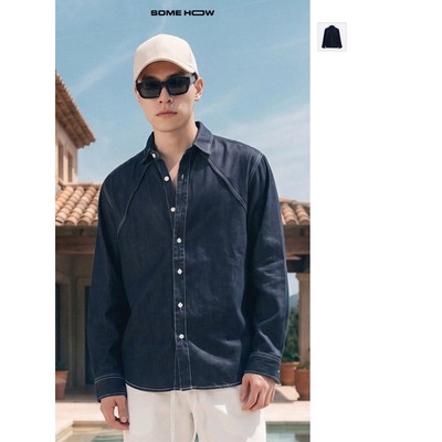 [NEW5] Áo Sơ Mi Relaxed Denim Chi Tiết Rã Thân, Chất Vải Denim Cotton Thoải Mái, SM0222, SOME HOW STORE