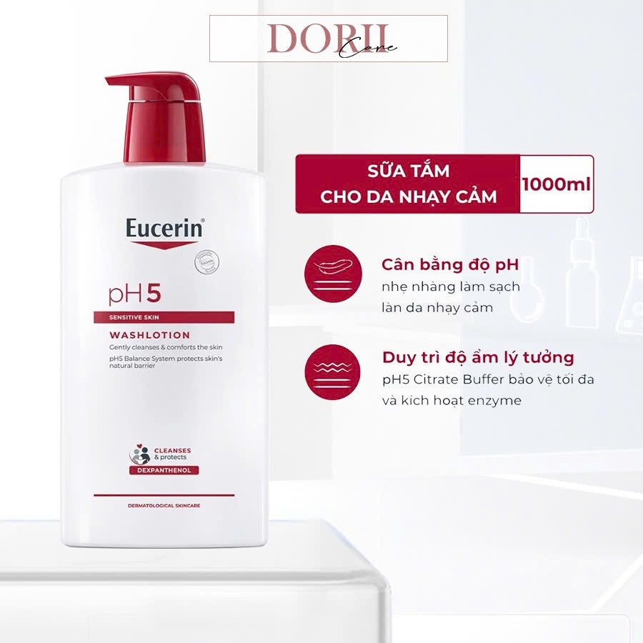 Eucerin Sữa tắm cho da nhạy cảm Eucerin pH5 Washlotion 1000ml