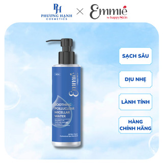 Tẩy Trang Emmie By HappySkin Soothing Polluclear Micellar Water 180ml Sạch Sâu Cặn Trang Điểm, Dịu Nhẹ Hàng Công Ty