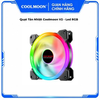 Quạt tản nhiệt, fan led rgb coolmoon v2 - đồng bộ hub coolmoon