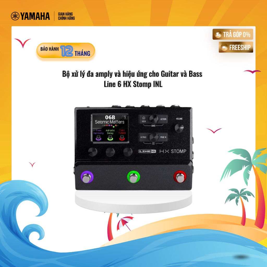 Bộ xử lý đa amply và hiệu ứng cho Guitar và Bass Line 6 HX Stomp INL