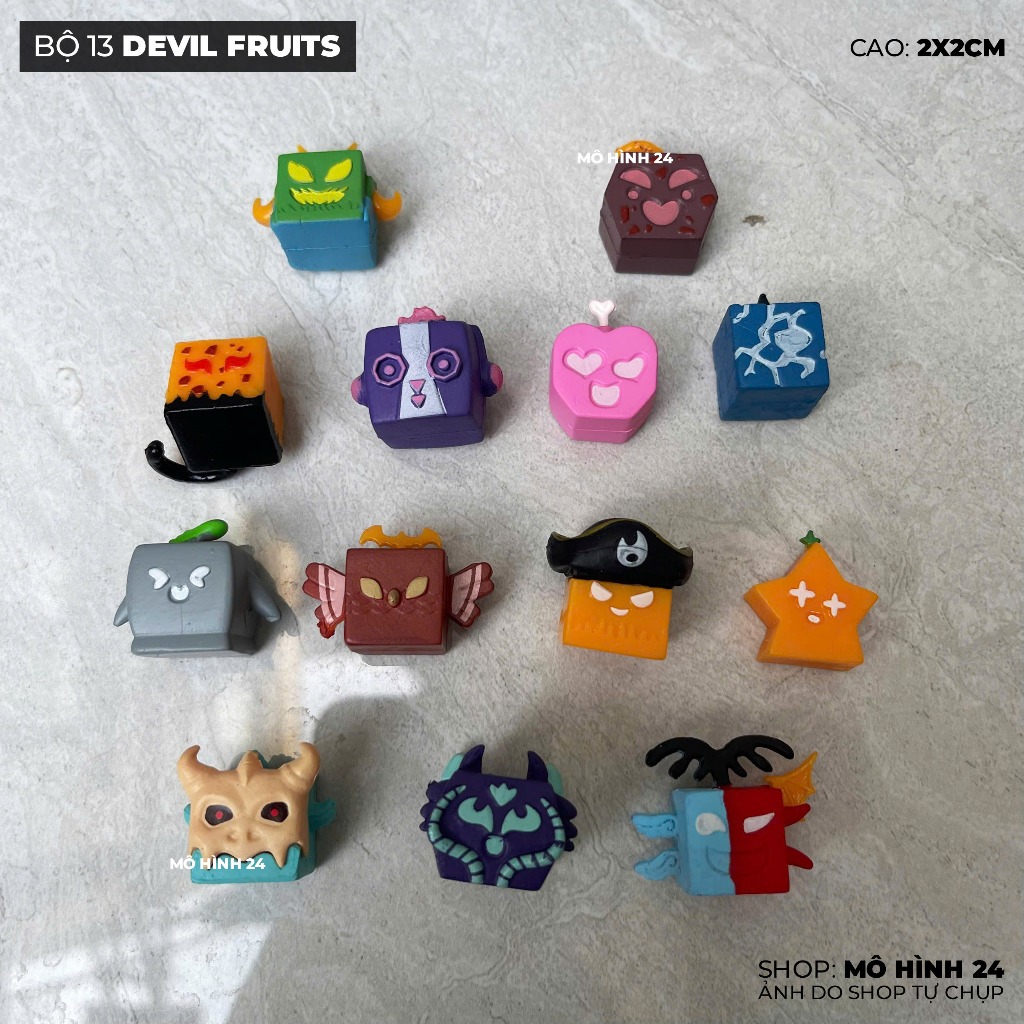 [SIZE NHỎ] Bộ 13 Devil Fruits trong game roblox Blox Fruits trái ác quỷ size 2cm