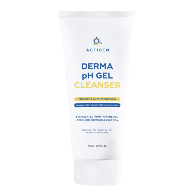 Gel rửa mặt sạch sâu cho da dầu, da hỗn hợp Actidem Derma pH Gel Cleanser