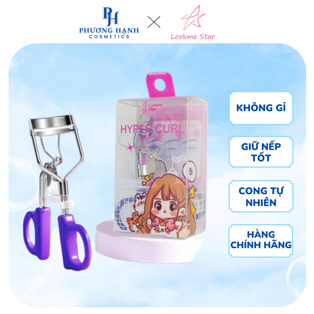 Kẹp mi Lookme Star cong mi tự nhiên, Dụng cụ bấm cong mi, kẹp mi